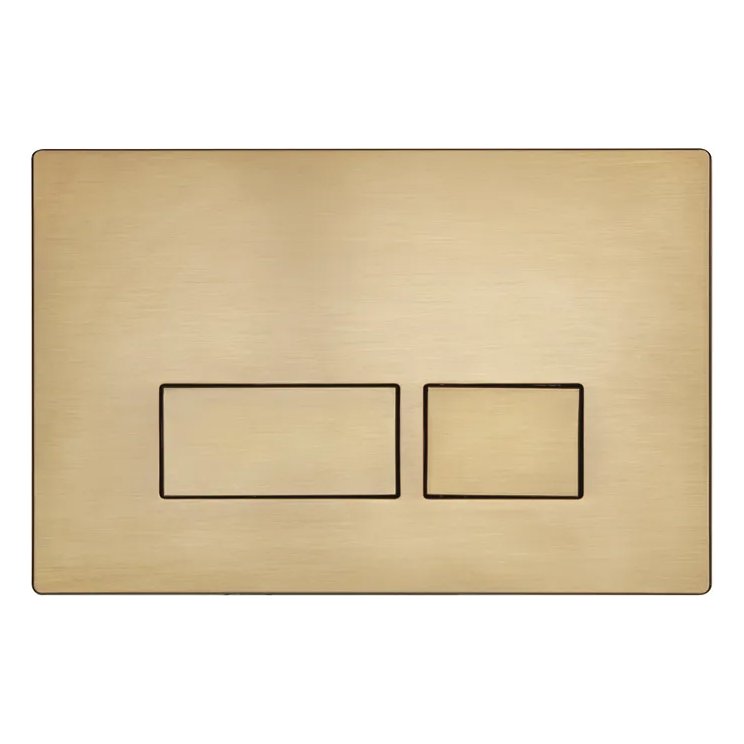 Square Flush Plate - Brushed Brass
