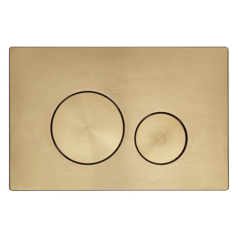 Round Flush Plate - Brushed Brass