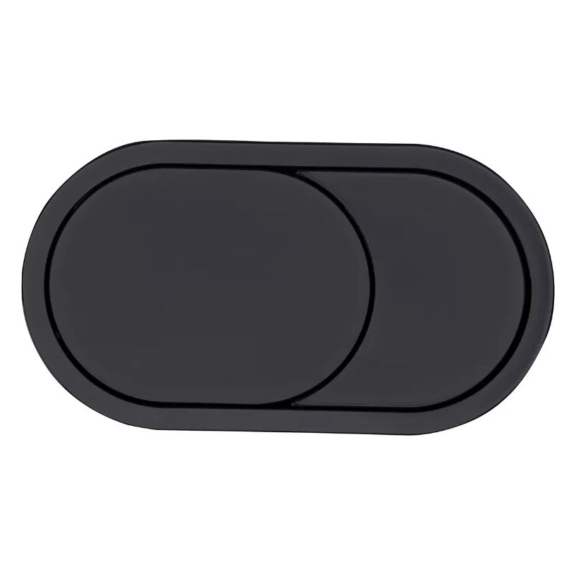 Oval Furniture Flush Button - Matt Black