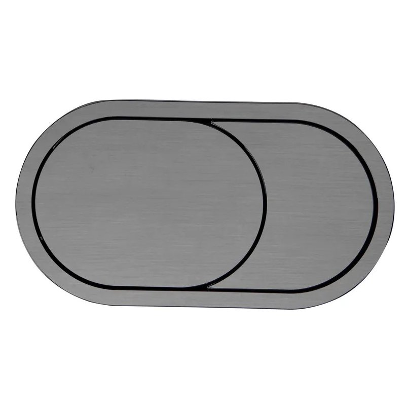 Oval Flush Button - Gunmetal