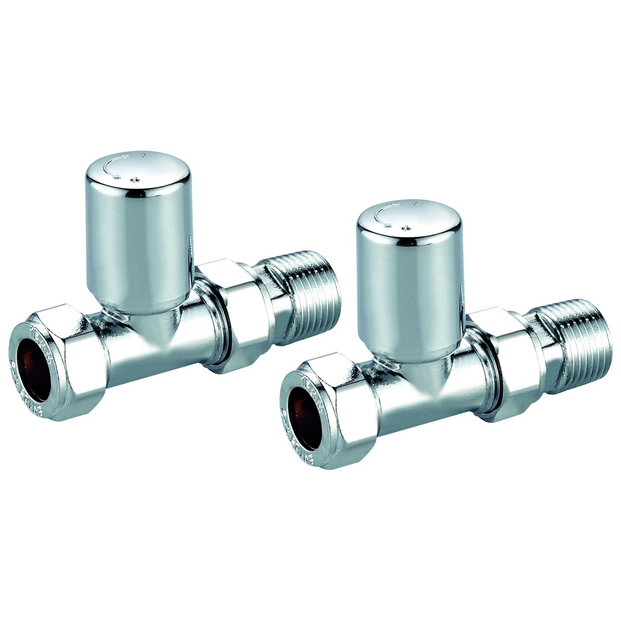 Radiator Valve Straight 15mm (Pair)
