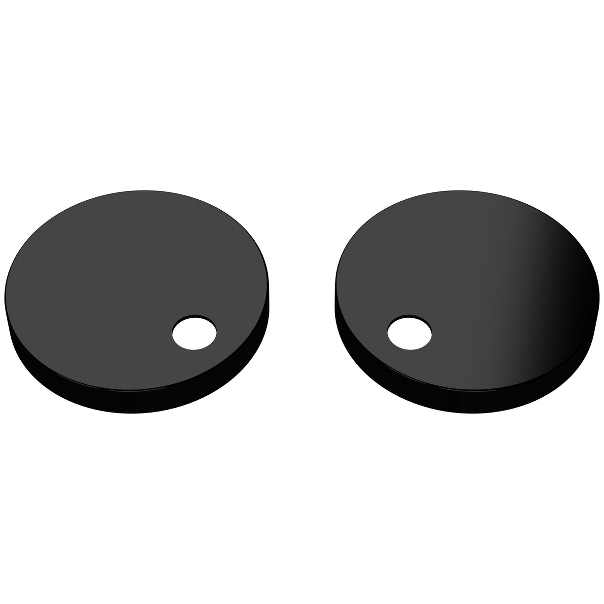 Toilet Seat Cover Caps Black (Nch198) - Matt Black