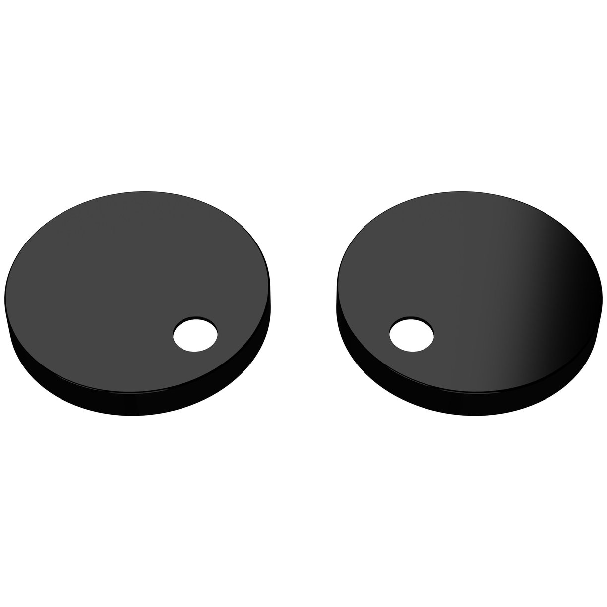 Toilet Seat Cover Caps Black (Nch198) - Matt Black