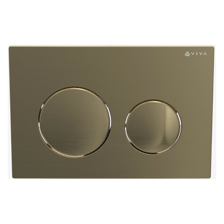 Skylo Ultra14 Brushed Brass Dual Flush Plate
