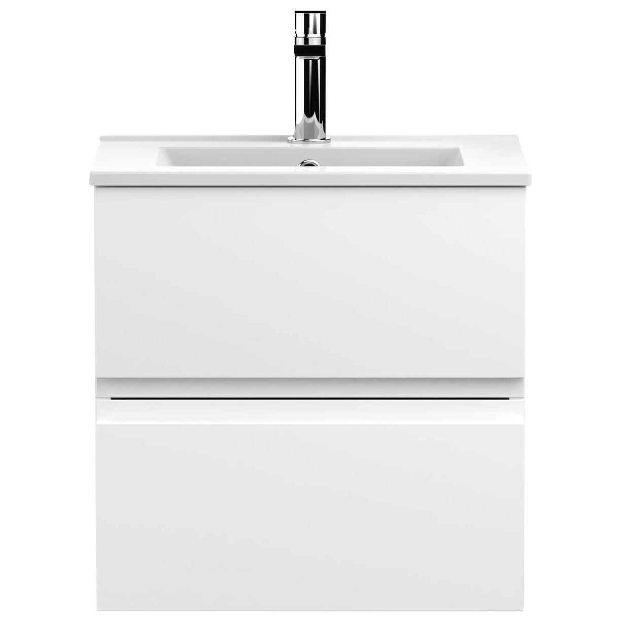 500 W/H 2-Drawer Unit & Basin 2 - Satin White