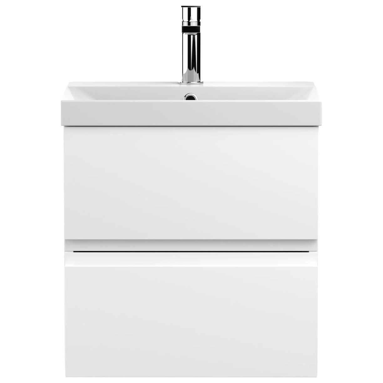 500 W/H 2-Drawer Unit & Basin 3 - Satin White