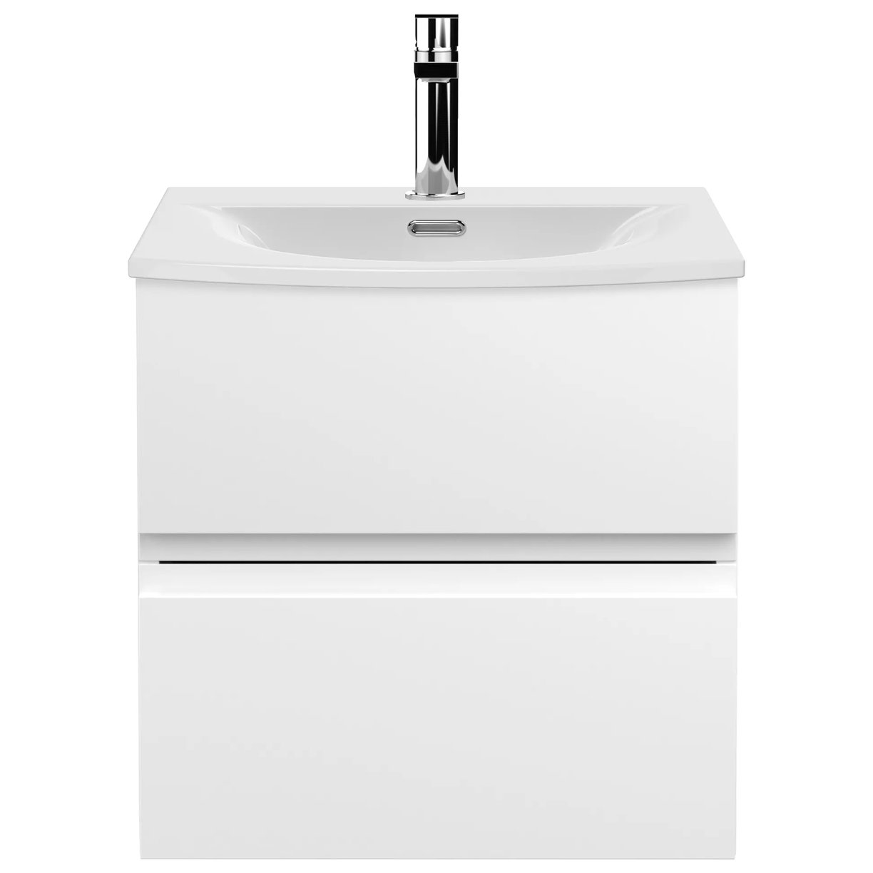 500 W/H 2-Drawer Unit & Basin 4 - Satin White