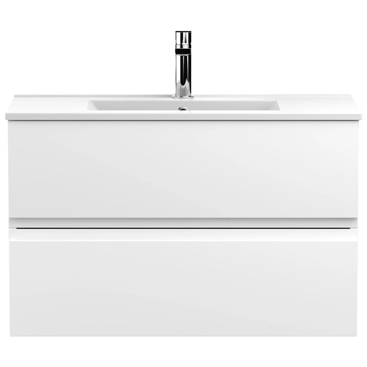 800 W/H 2-Drawer Unit & Basin 2 - Satin White