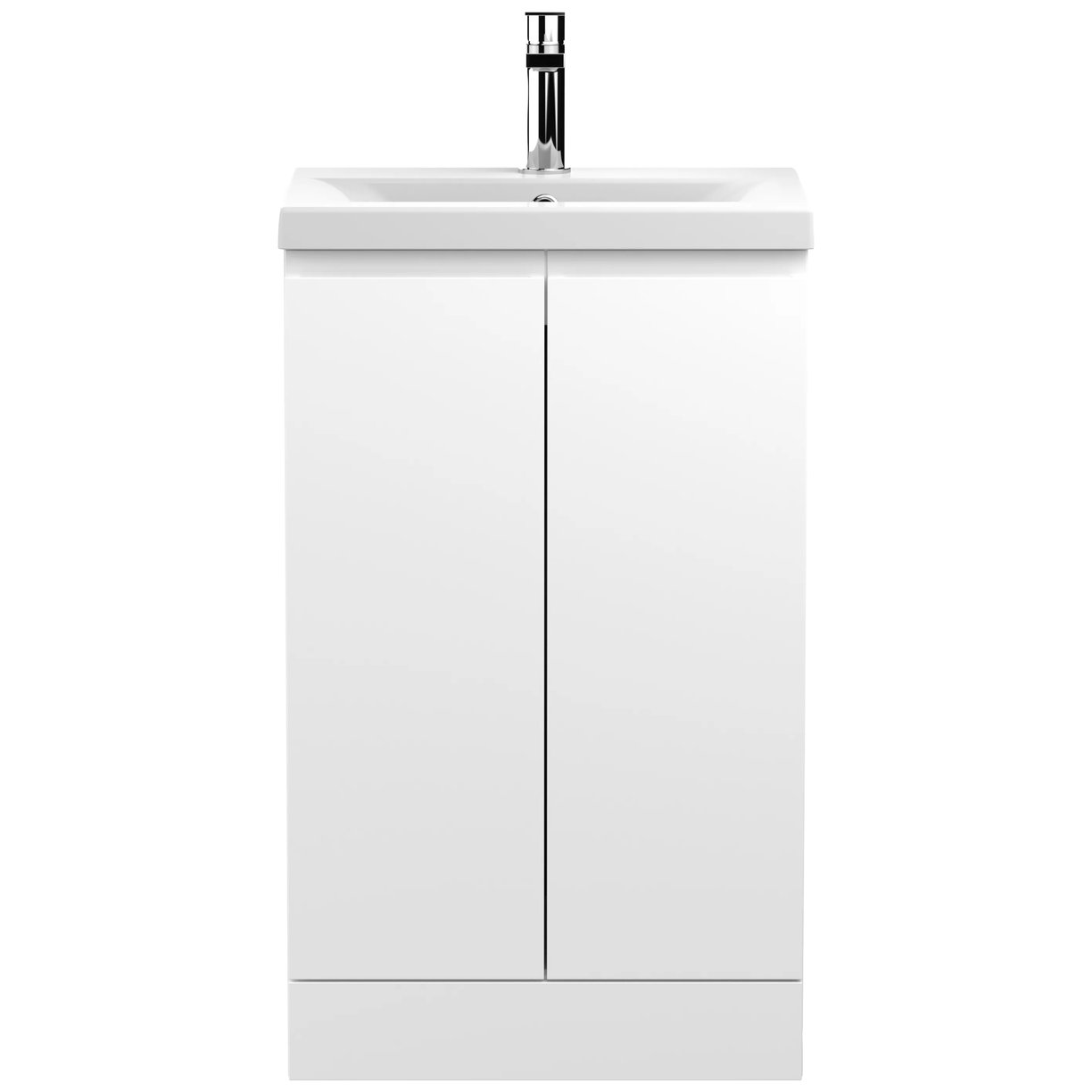 500 F/S 2-Door Unit & Basin 1 - Satin White