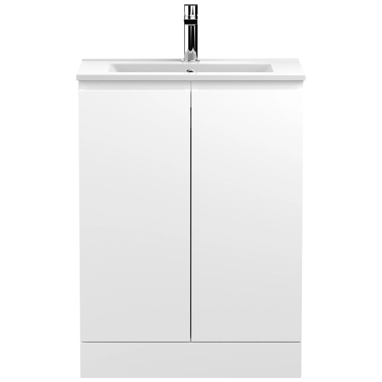 600 F/S 2-Door Unit & Basin 2 - Satin White