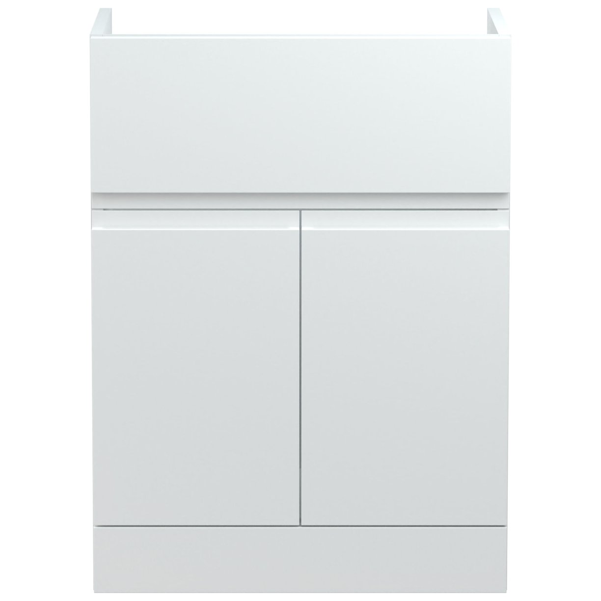 600 F/S 2-Door/Drawer Unit - Satin White