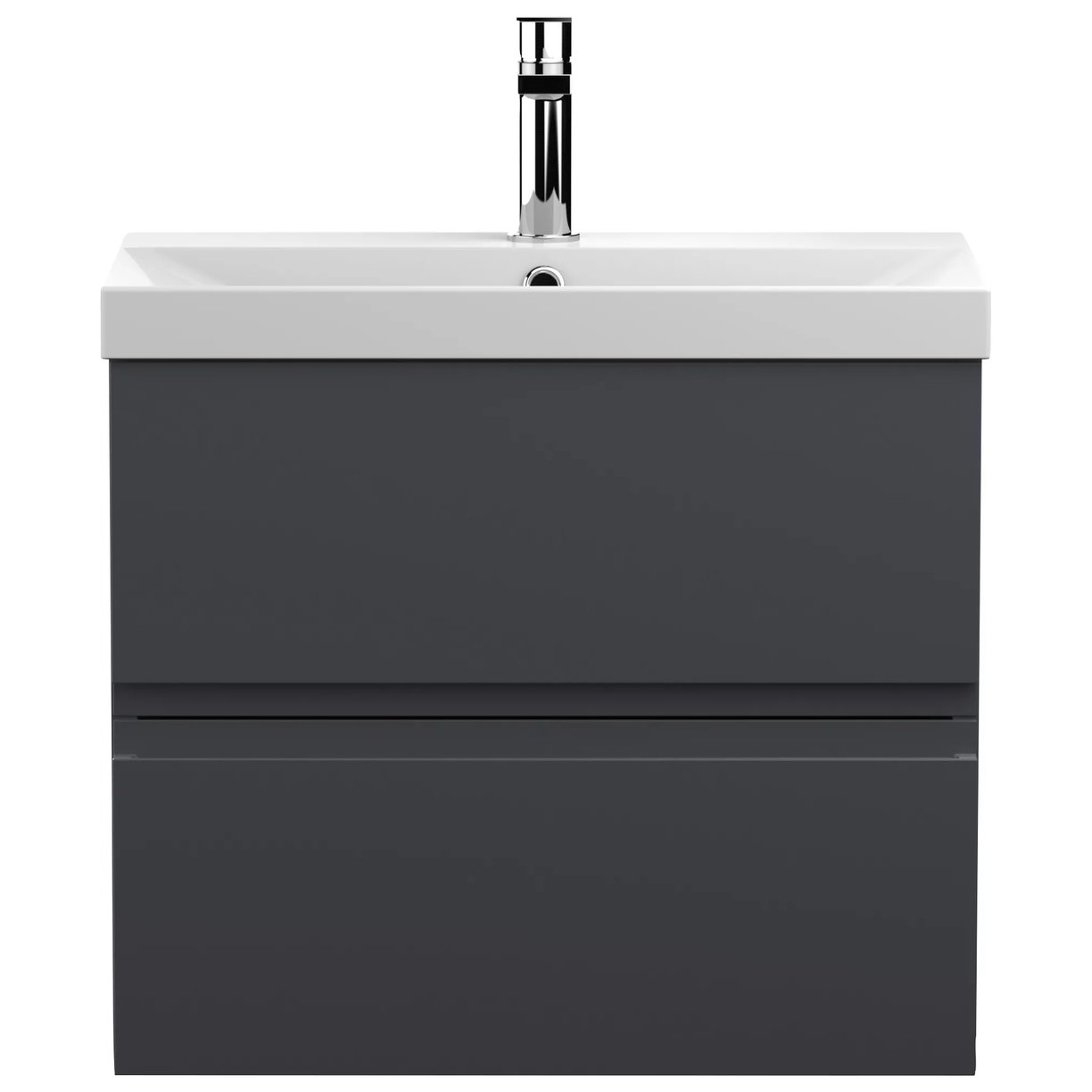 600 W/H 2-Drawer Unit & Basin 3 - Satin Soft Black