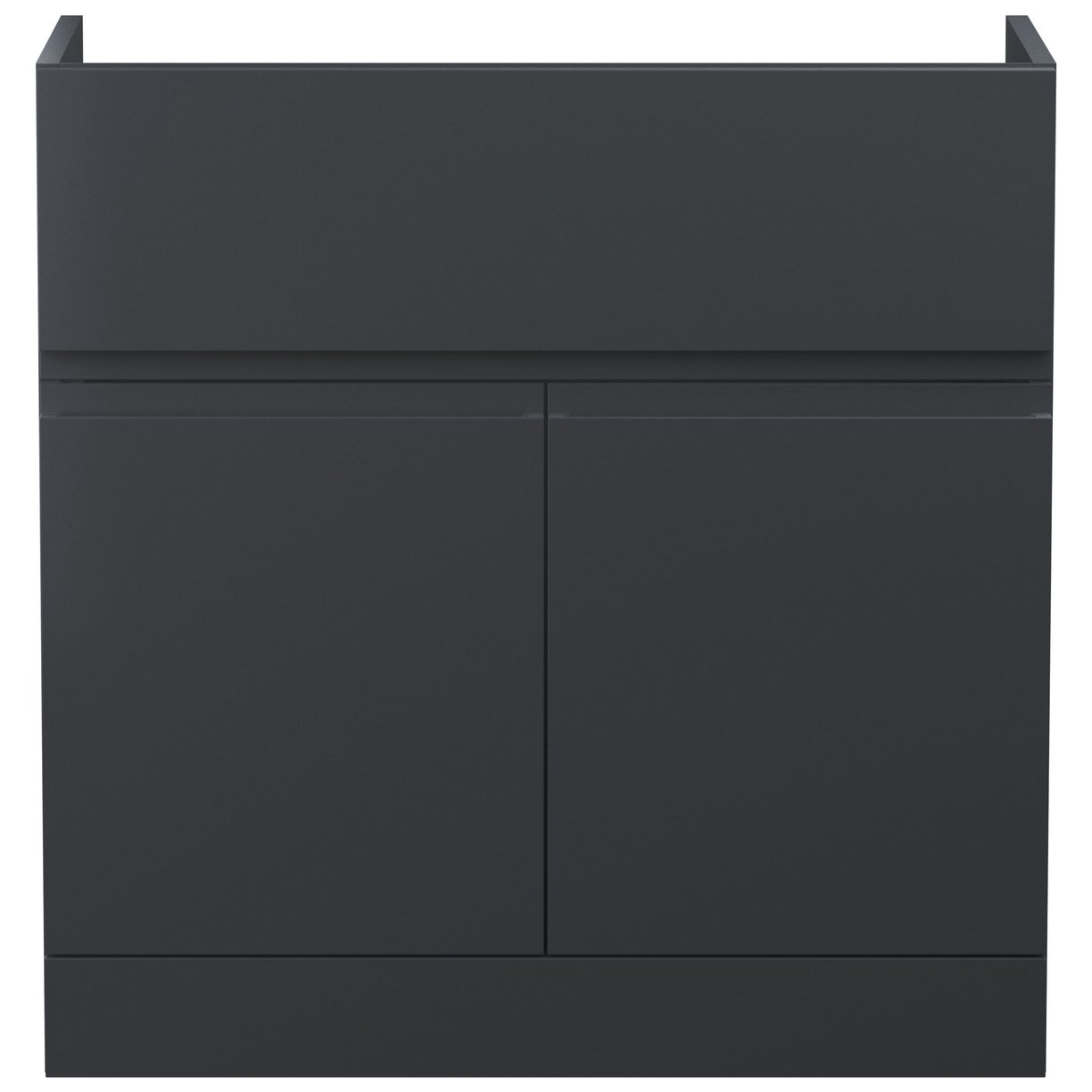 800 F/S 2-Door/Drawer Unit - Satin Soft Black