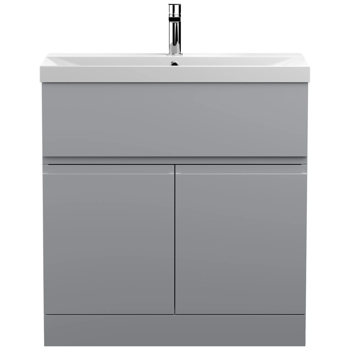 800 F/S 2-Door Unit & Basin 3 - Satin Grey