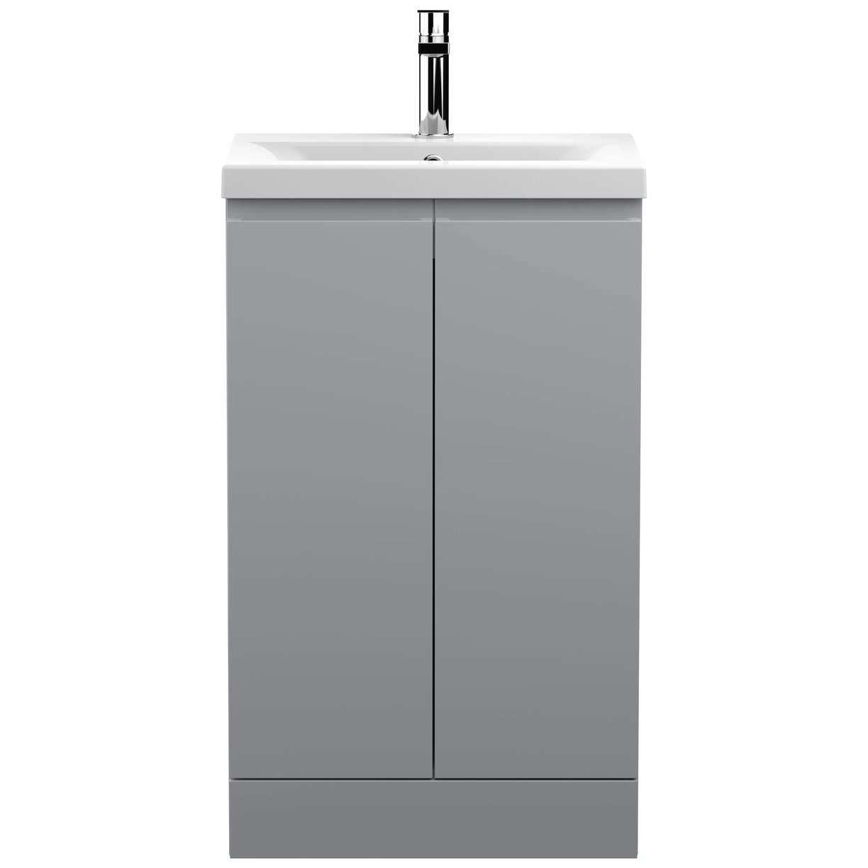 500 F/S 2-Door Unit & Basin 1 - Satin Grey