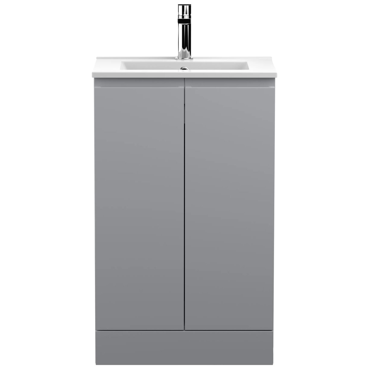 500 F/S 2-Door Unit & Basin 2 - Satin Grey