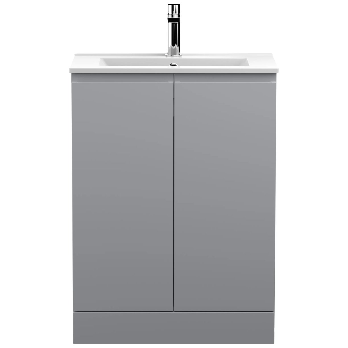 600 F/S 2-Door Unit & Basin 2 - Satin Grey
