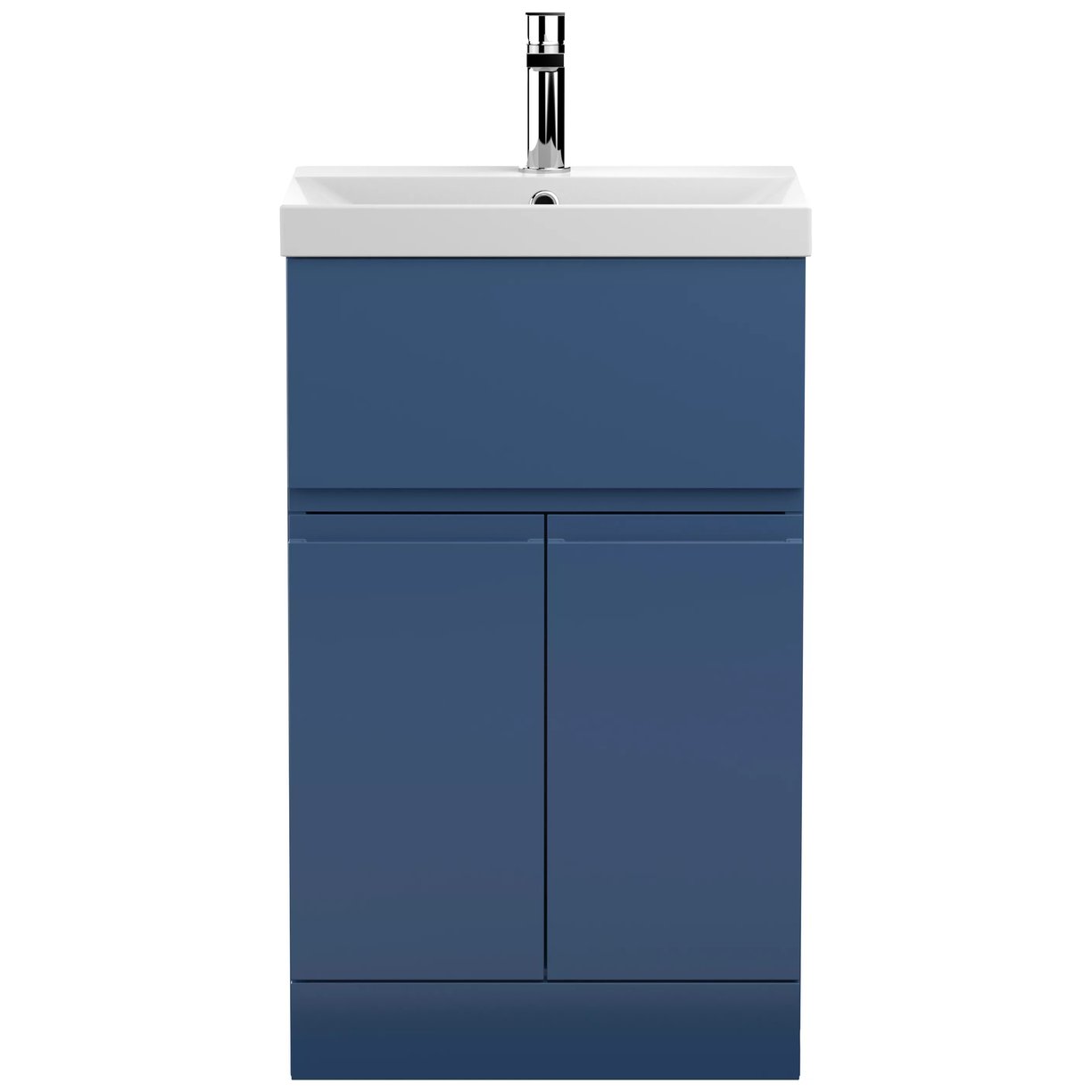 500 F/S 2-Door/Drawer Unit & Basin 3 - Satin Blue