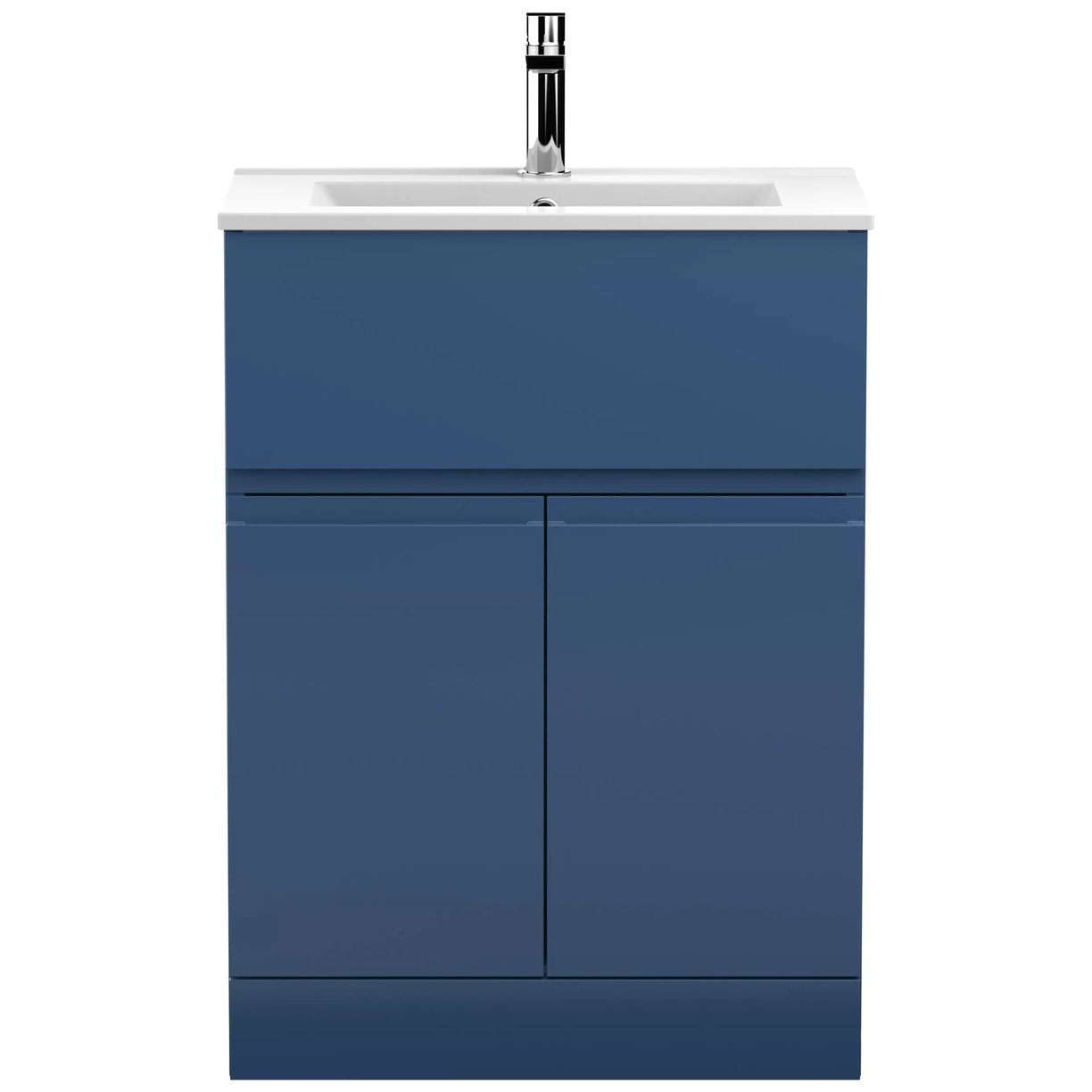 600 F/S 2-Door/Drawer Unit & Basin 2 - Satin Blue