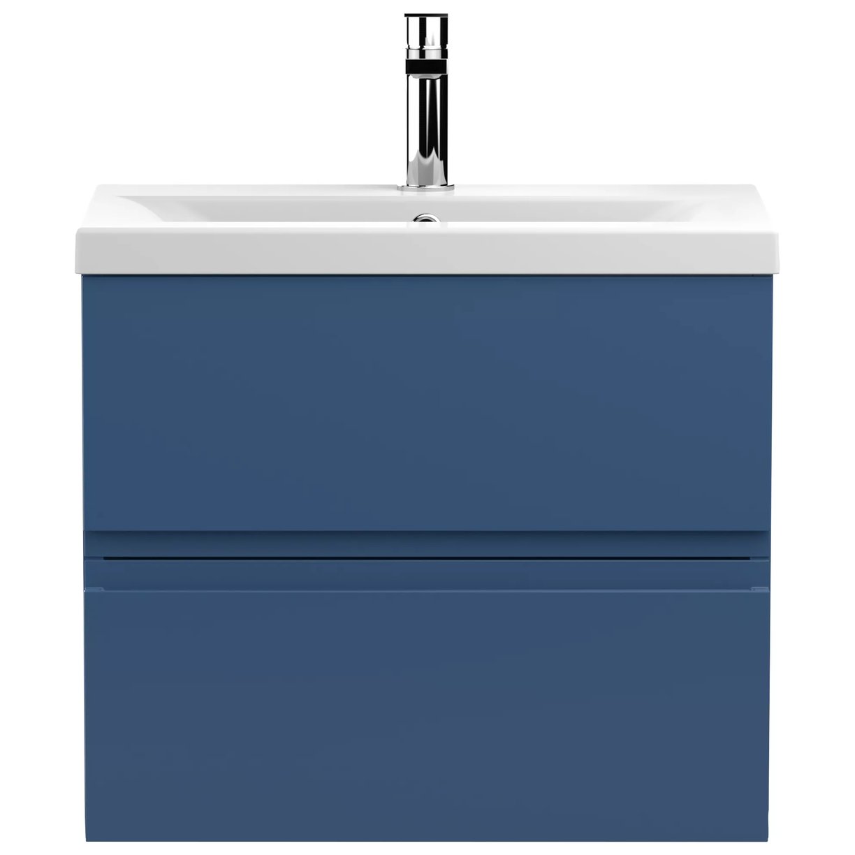 600 W/H 2-Drawer Unit & Basin 1 - Satin Blue