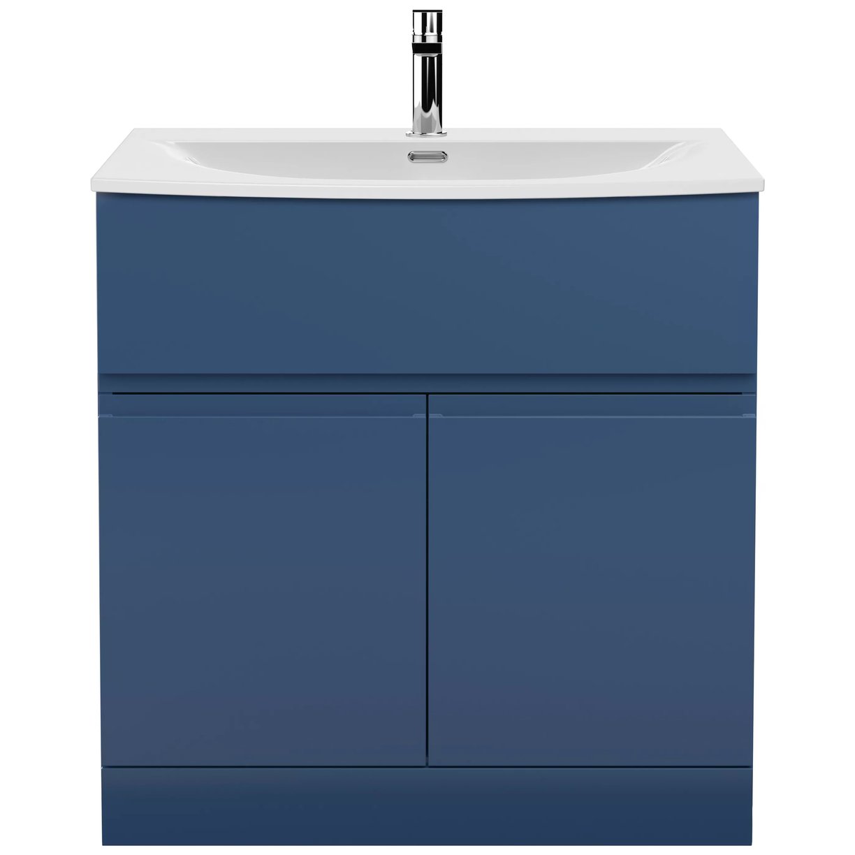 800 F/S 2-Door/Drawer Unit & Basin 4 - Satin Blue