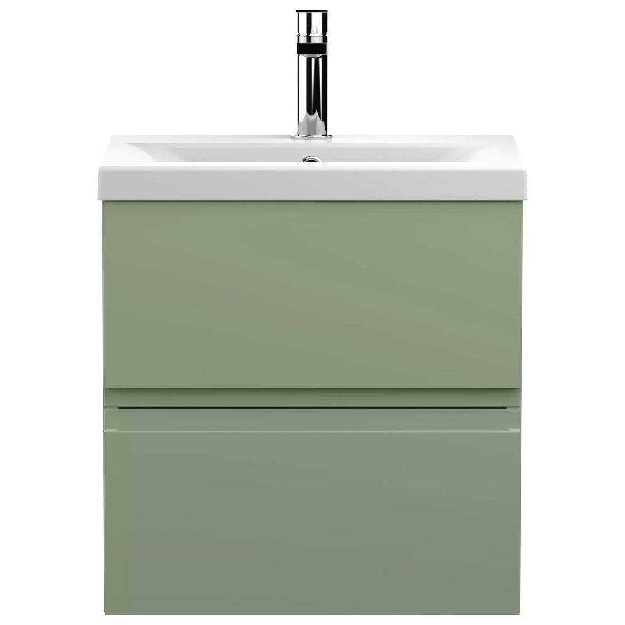 500 W/H 2-Drawer Unit & Basin 1 - Satin Green