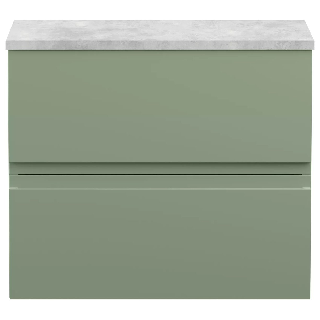 600 W/H 2-Drawer Unit & Laminate Top - Satin Green