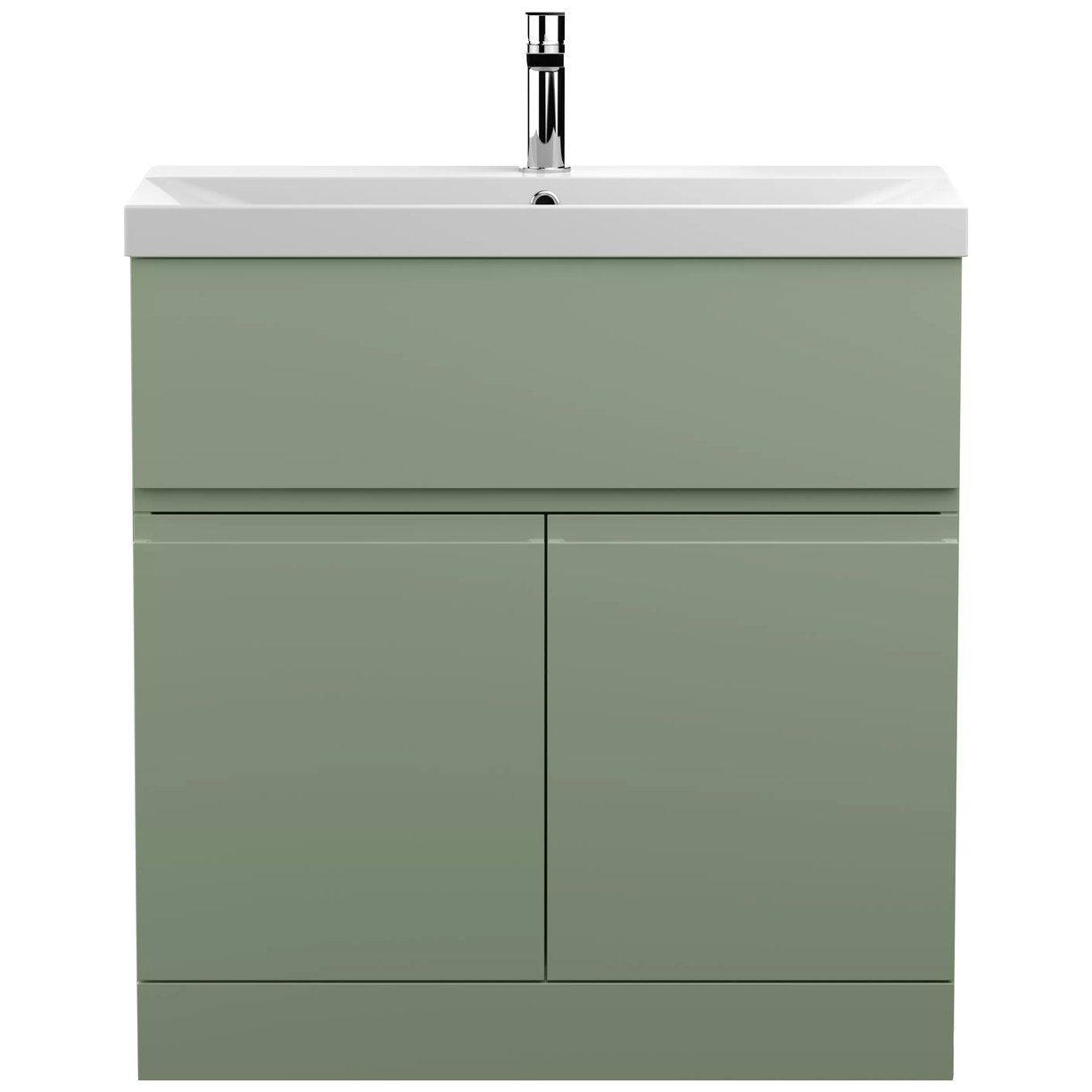 800 F/S 2-Door/Drawer Unit & Basin 3 - Satin Green