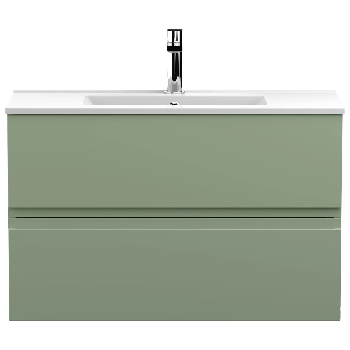 800 W/H 2-Drawer Unit & Basin 2 - Satin Green
