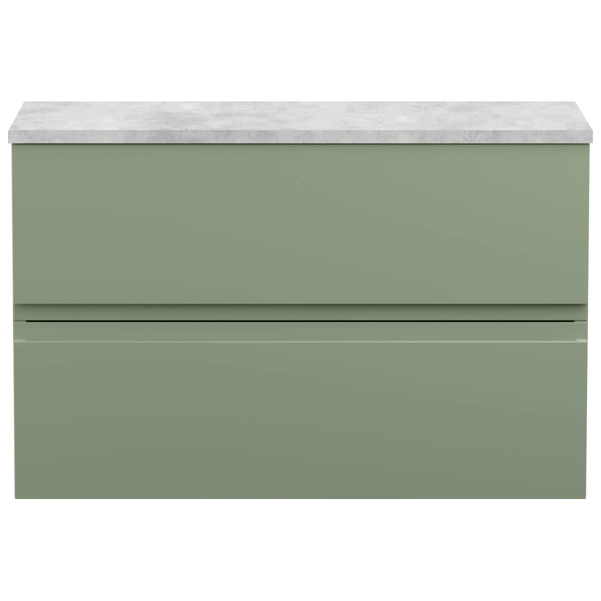800 W/H 2-Drawer Unit & Laminate Top - Satin Green