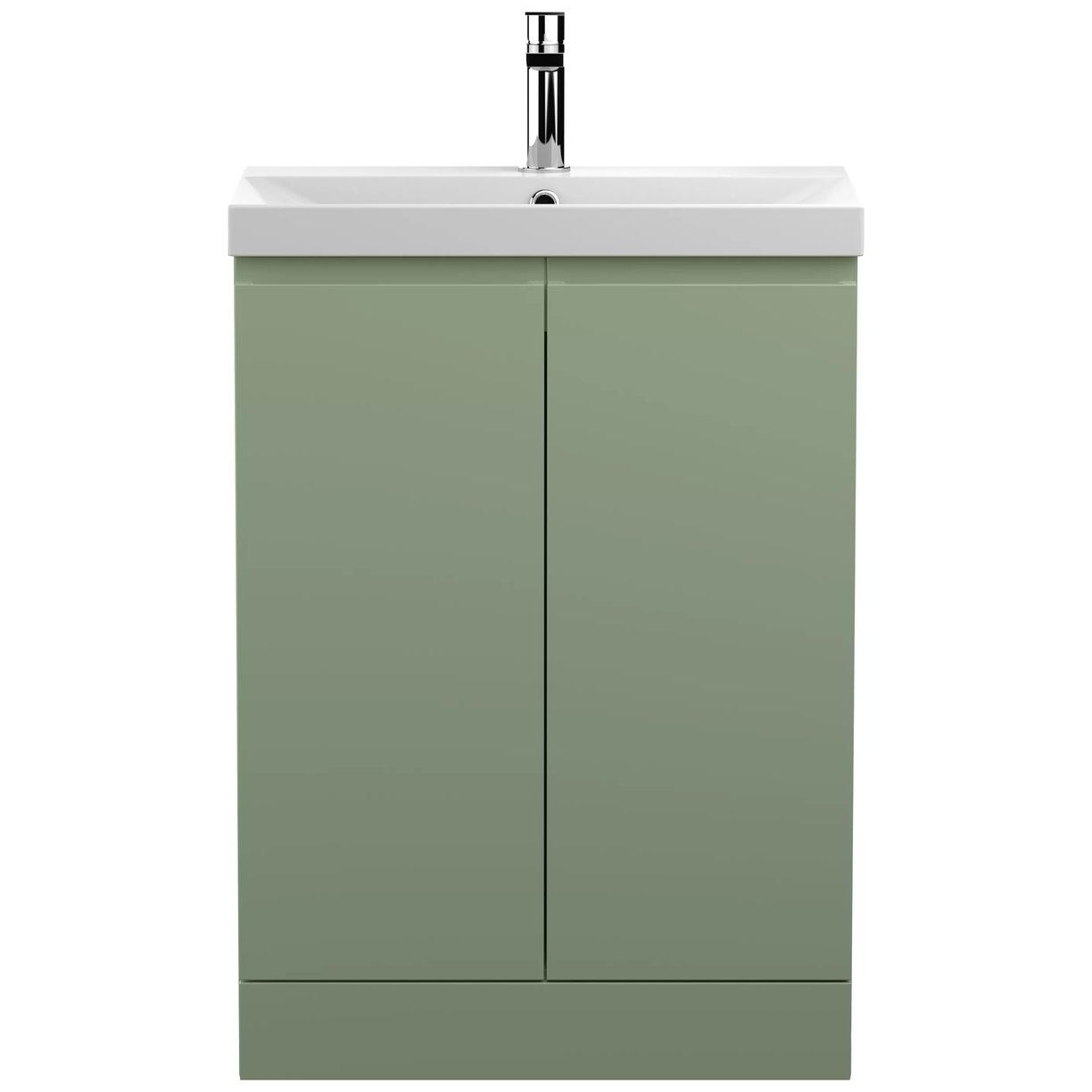 600 F/S 2-Door Unit & Basin 3 - Satin Green