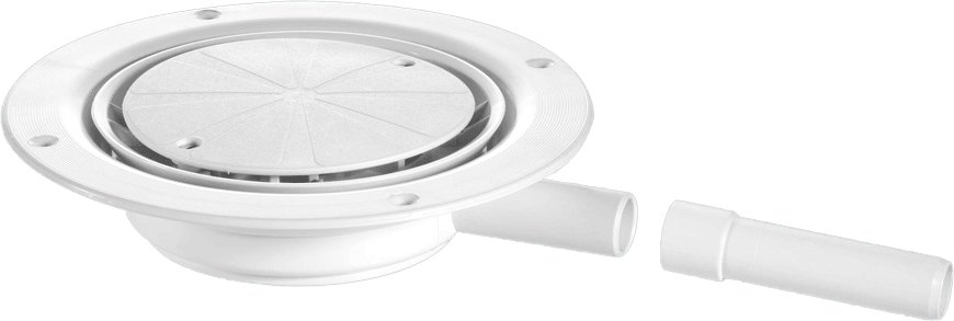 McAlpine Untrapped Gully WHT ABS Cover 22mm Horiz Outlet