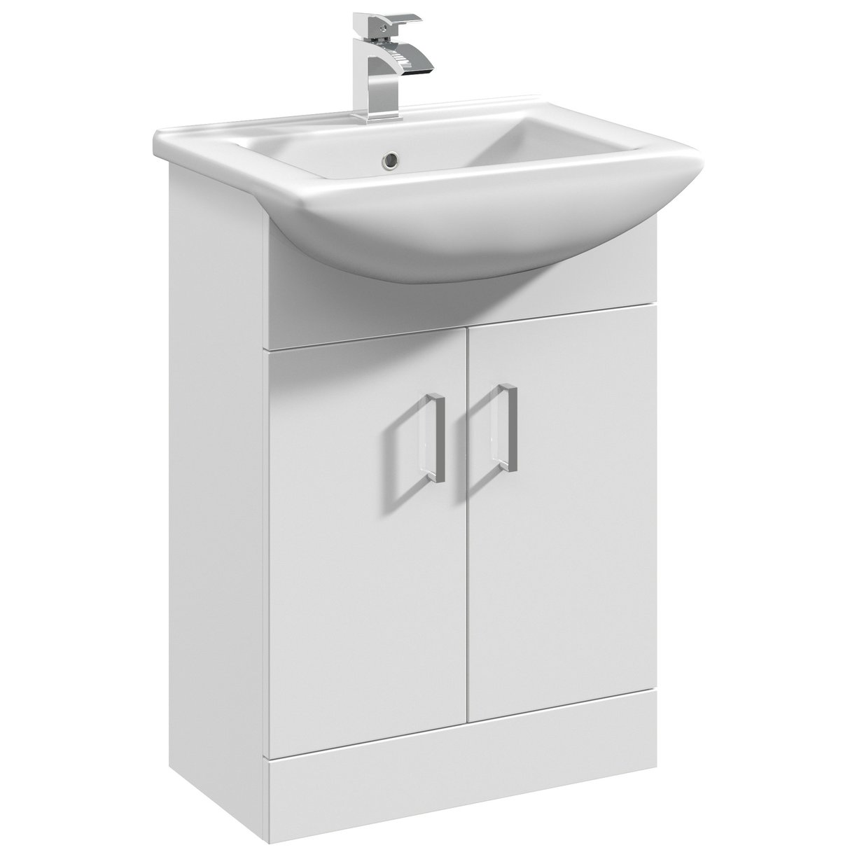 Mayford 550mm Basin & Cabinet - White Gloss