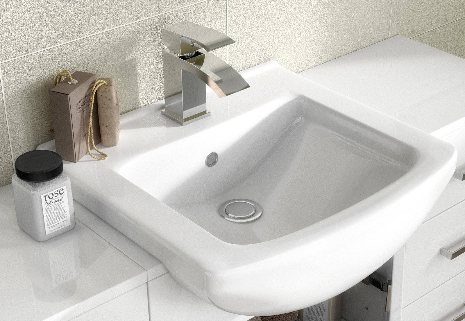 Mayford 650mm Basin & Cabinet - White Gloss