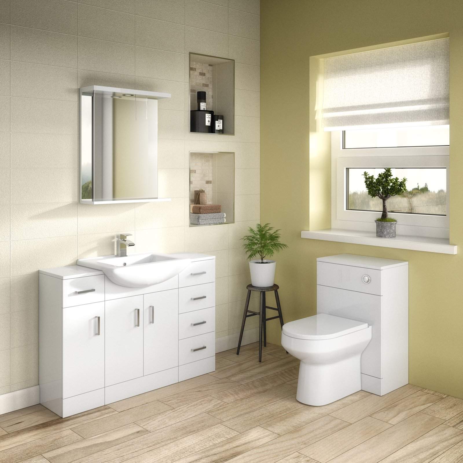 Mayford 650mm Basin & Cabinet - White Gloss
