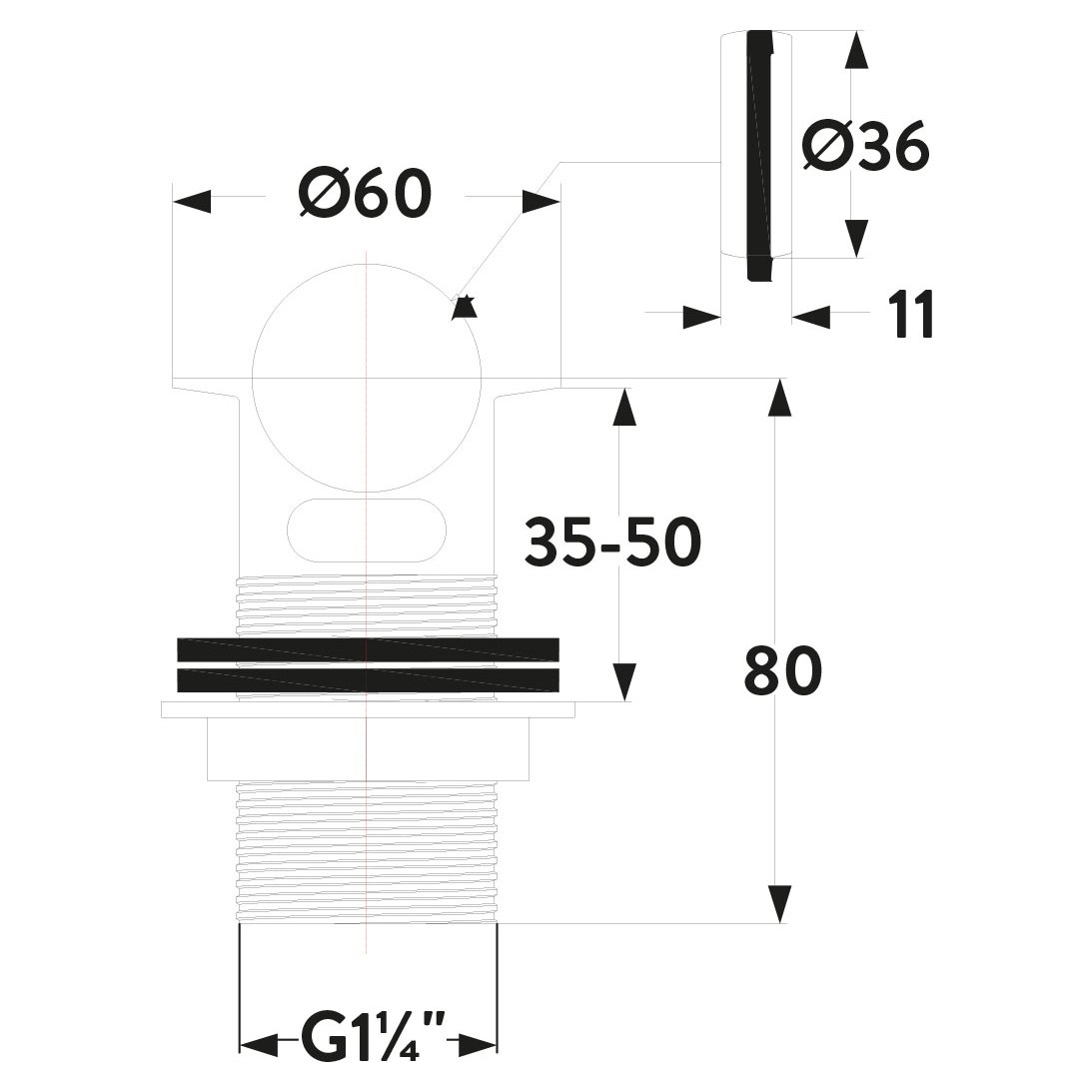 Swivel Top Slotted Basin Waste