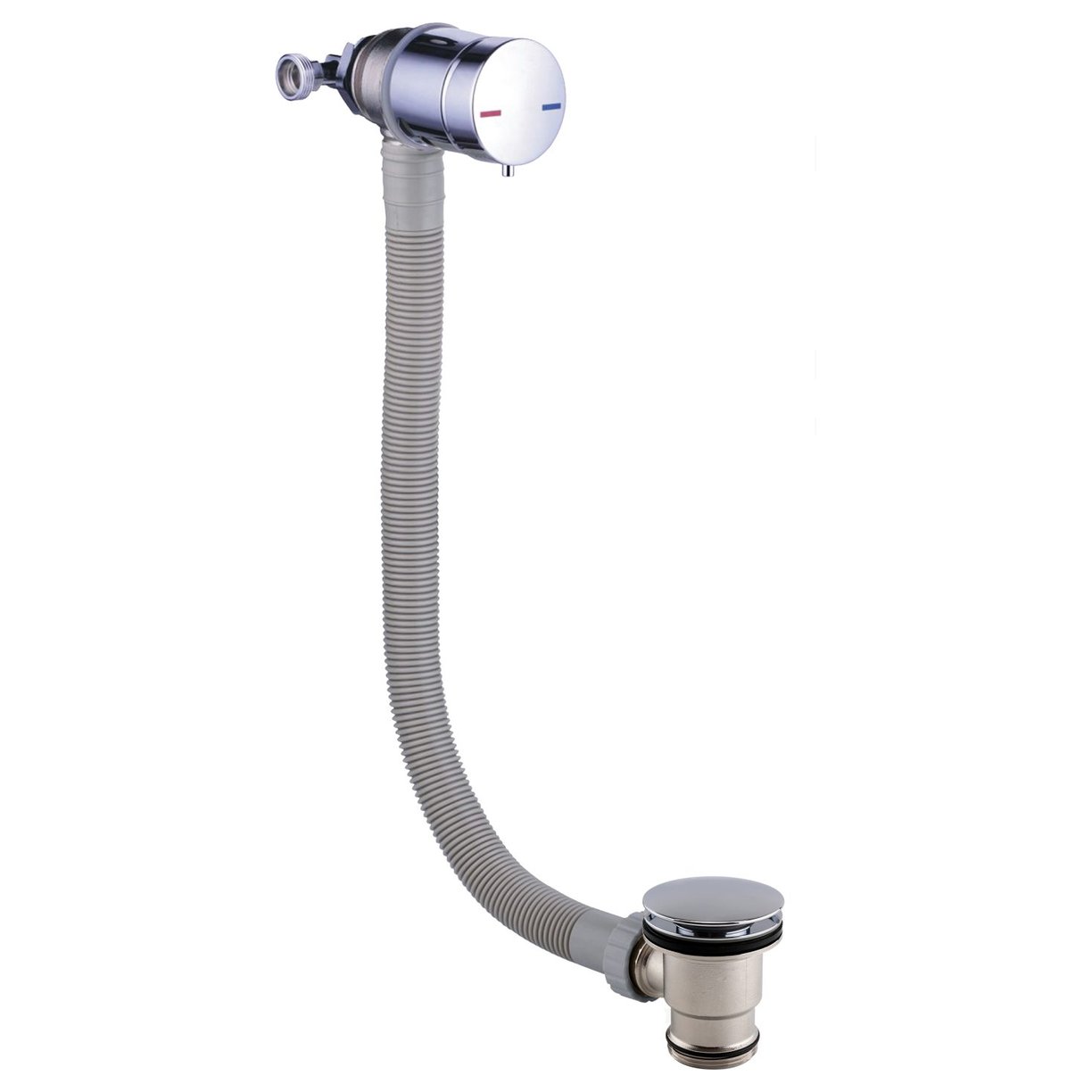 Bath Filler Overflow with Click Clack Waste Chrome