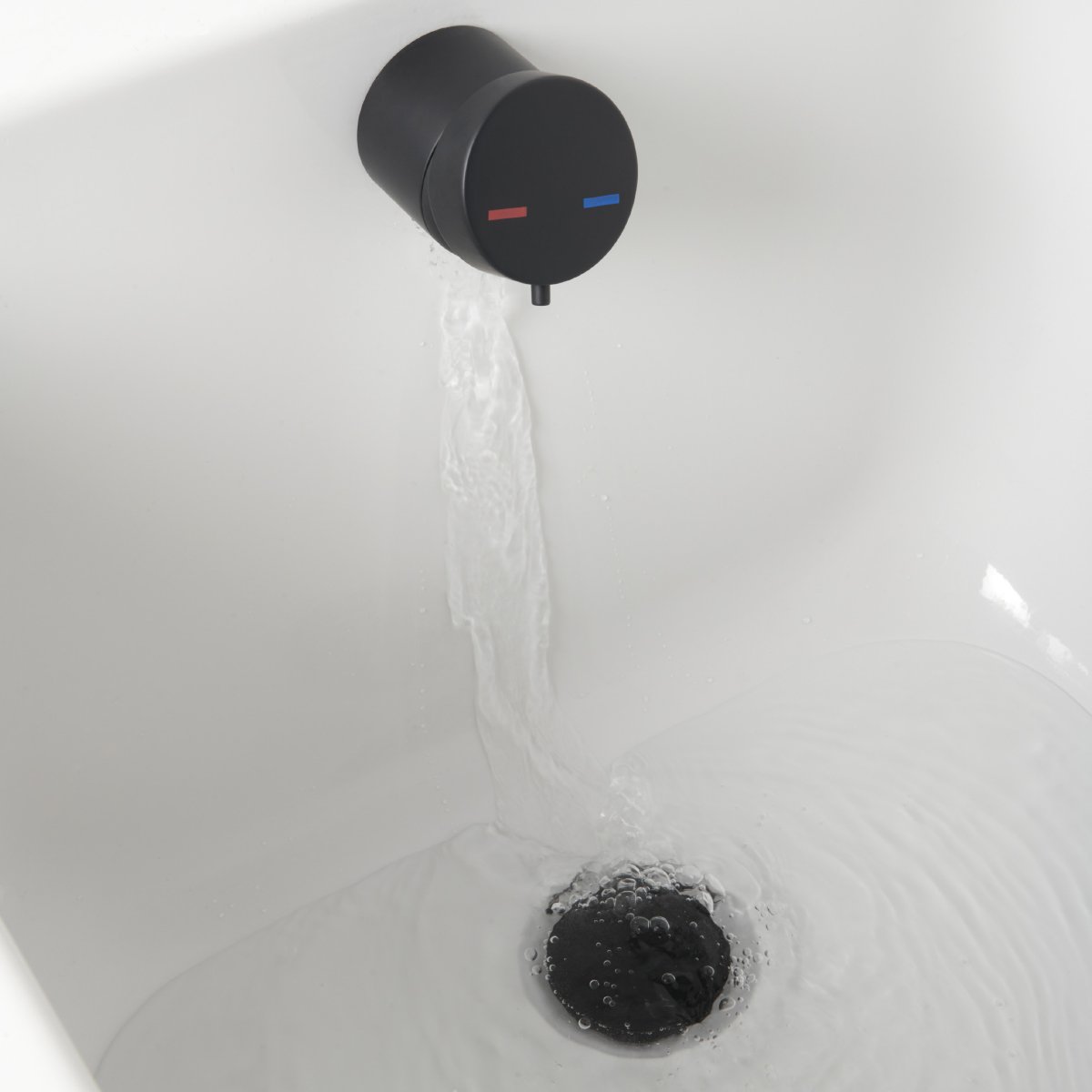 MOQ Complete Overflow Bath Filler Bath Filler Overflow with Click Clack Waste Matte Black