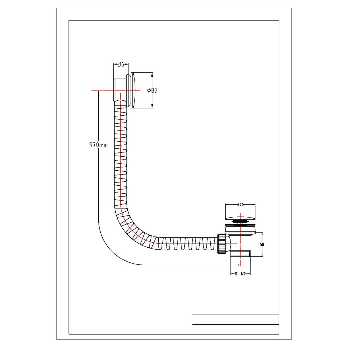 MOQ Easy Clean Bath Waste Brushed BRONZE
