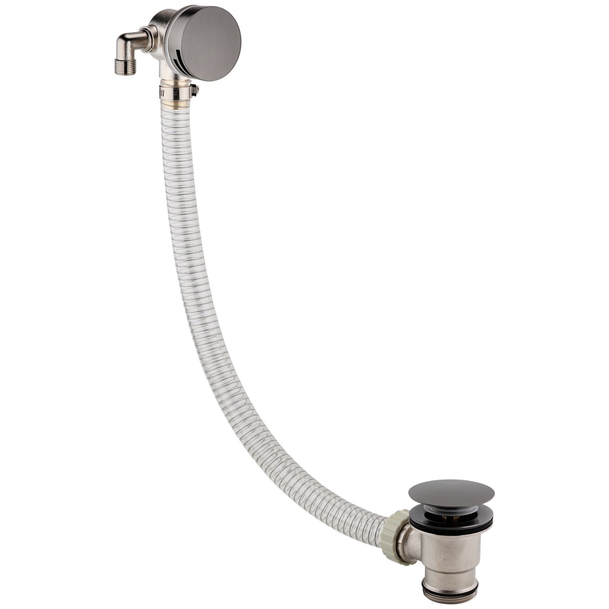 Round Bath Filler and Overflow Gunmetal