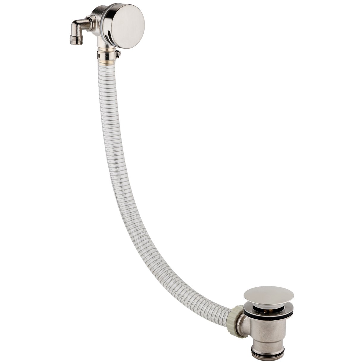 Round Bath Filler and Overflow Brushed Nickel