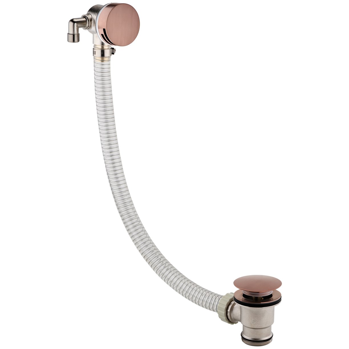 Round Bath Filler and Overflow Brushed Bronze