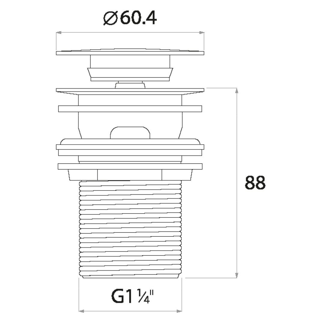 Round Dome Unslotted Sprung Basin Waste
