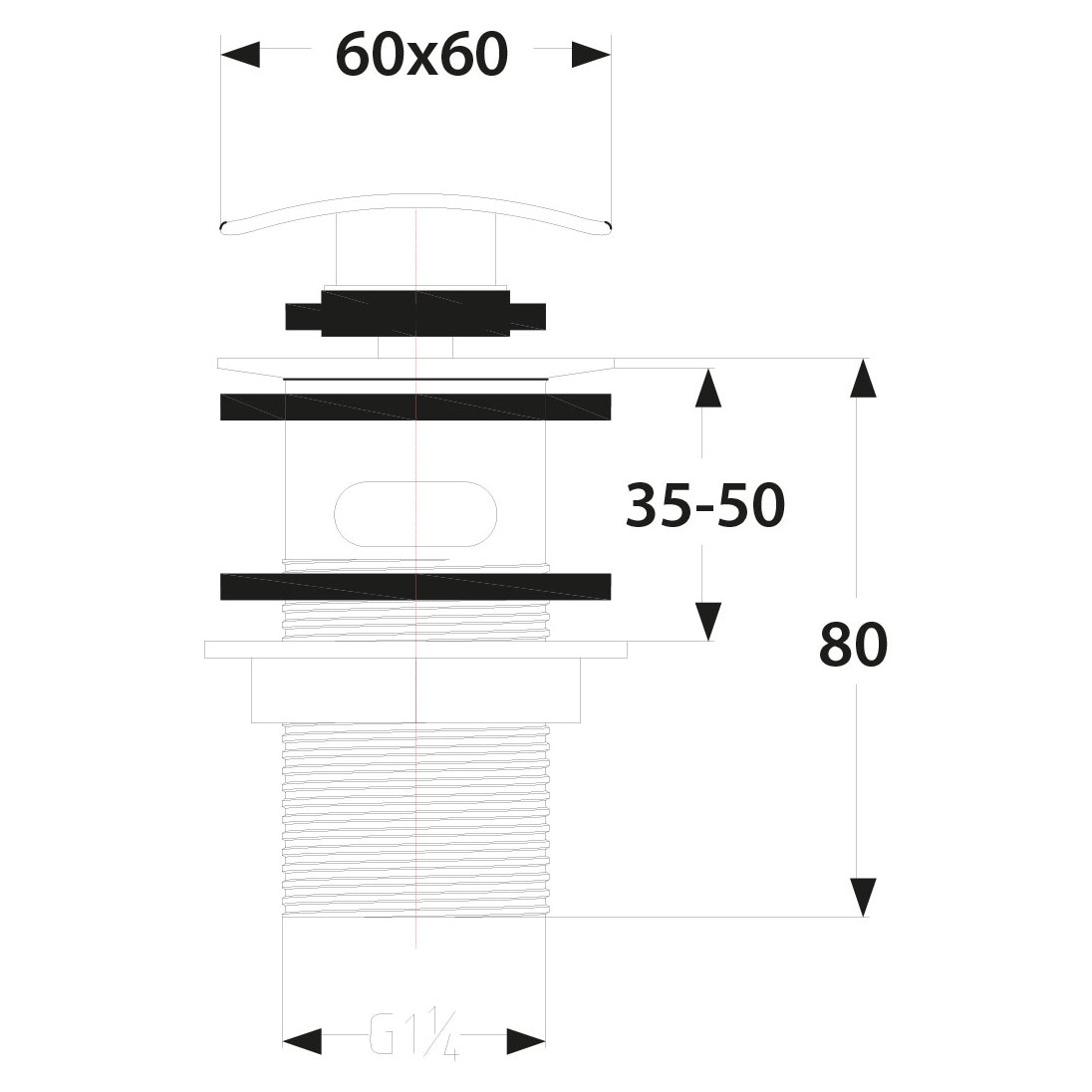 Square Dome Slotted Sprung Basin Waste
