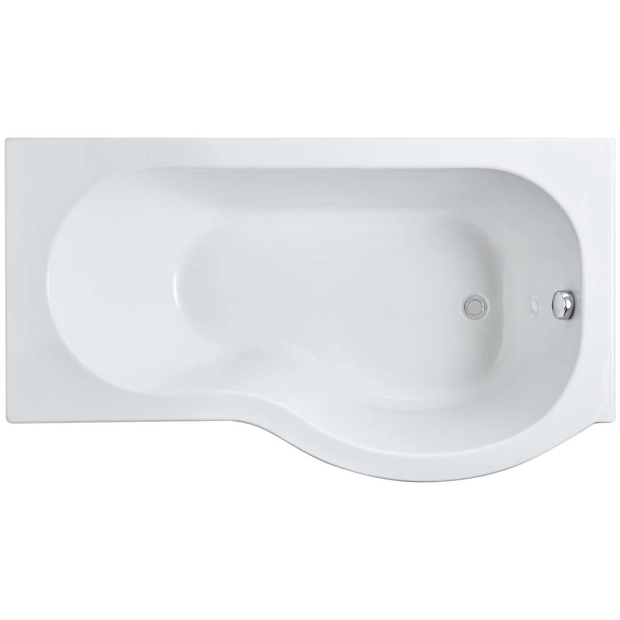 1500 x 850mm P Shape Bath RH - White