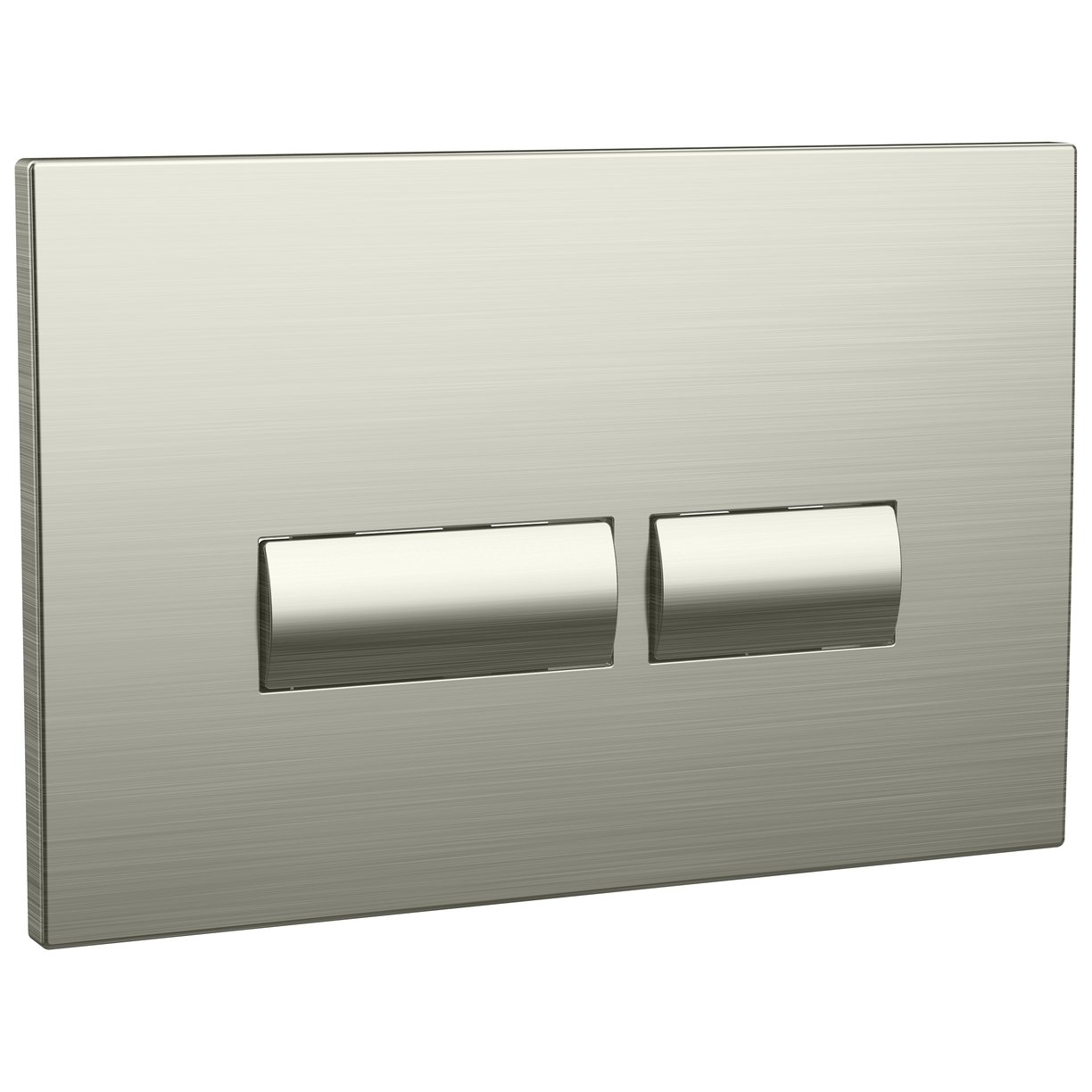Square Button Brushed Nickel