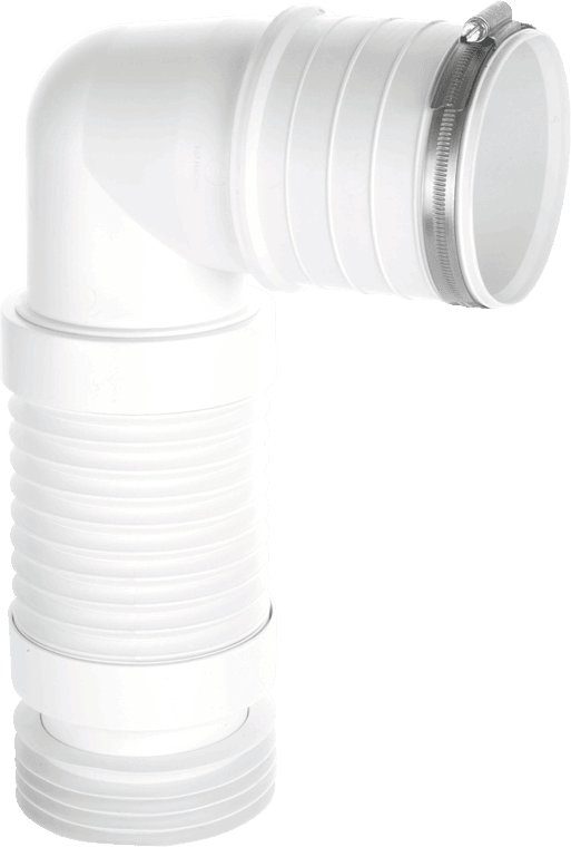 McAlpine Short 90 Degree Back To Wall Flexible WC Connector
