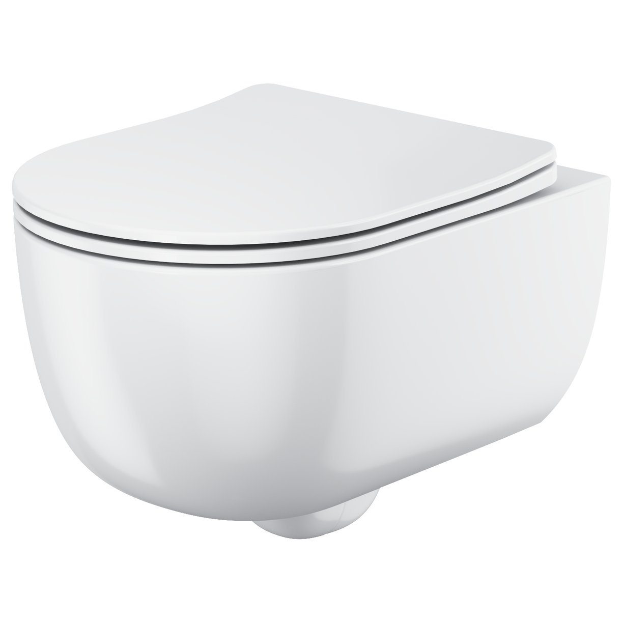 Wall Hung Toilet 490 x 355 x 320mm Gloss White (including Soft Close Seat)