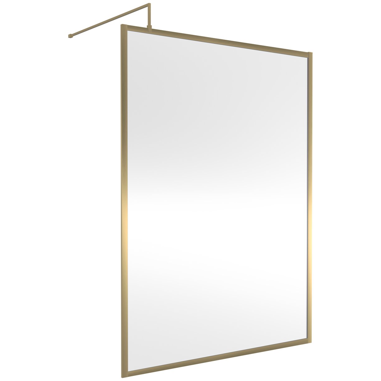 Full Frame Wetroom Screen 1850x1400 x8mm - Brushed Brass