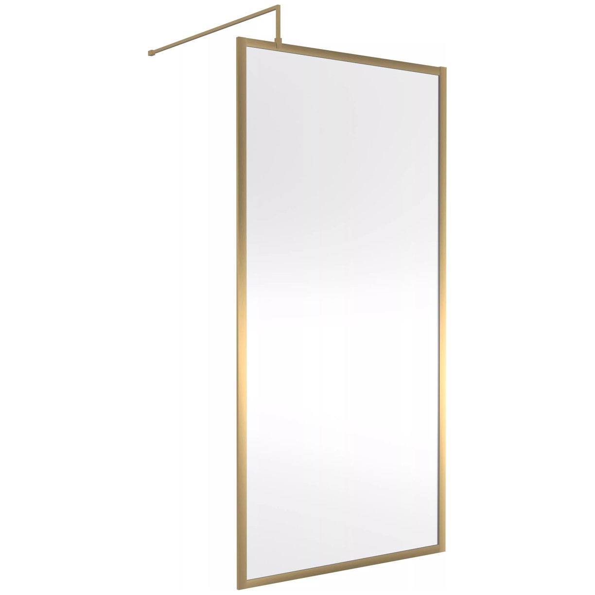 Full Frame Wetroom Screen 1950X1000X8Mm - Brushed Brass